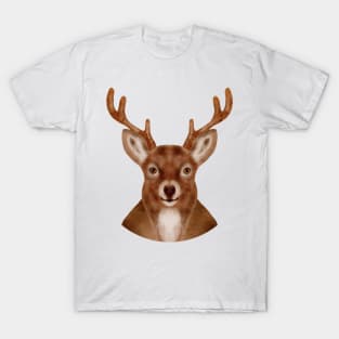 Deer Painting Head Hand drawn T-Shirt